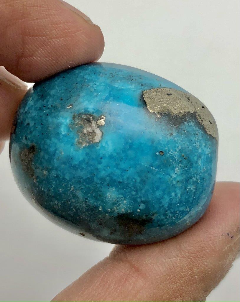 181 Carats HUGE Top Quality Torquoise Gemstone With Pyrite - 36X30X21 mm: 181 Carats HUGE Top Quality Torquoise Gemstone With Pyrite - 36X30X21 mm Choose design of your own and we will make it for youWe accept custom order in Sterling Silver, Gold and Platinum in WholeSale 