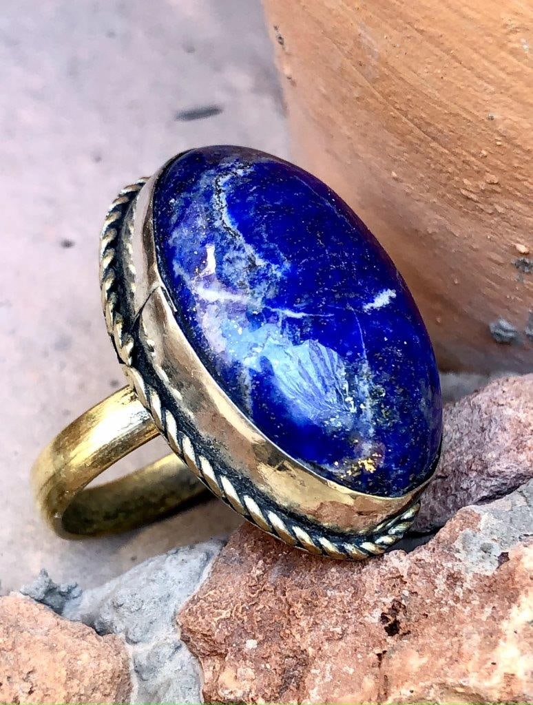 Fine Quality Lapis Lazuli Ring: Fine Quality Lapis Lazuli RingShipping Rate: $23.00 .shipping rates are determined by Parcel weight and destination.Combined shipping: We offer combine shipping on multiple items purchased to reduce s