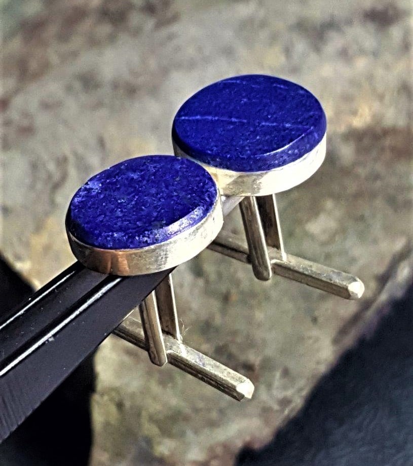 Lapis Lazuli, Blue Gemstone Studs (1 of 4)