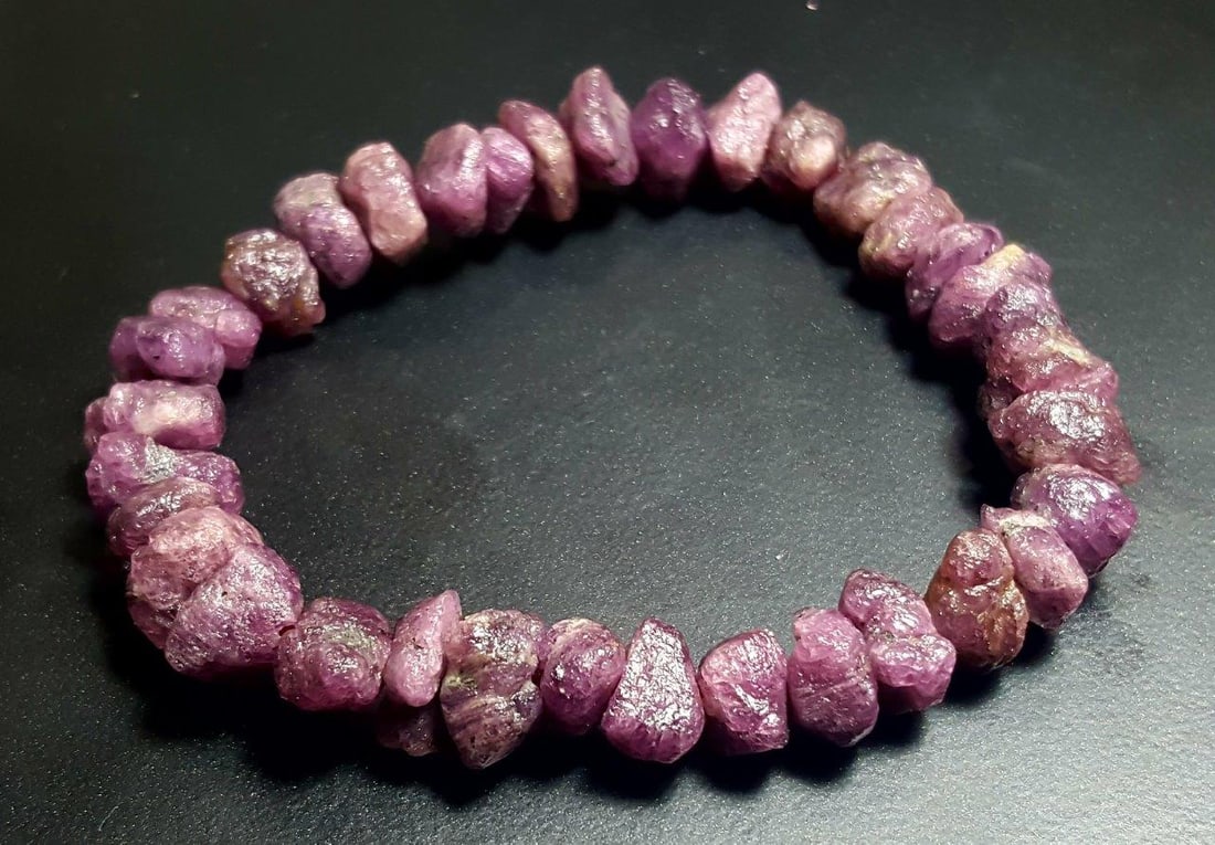 Natural Ruby Beaded Bracelet: Natural Ruby Beaded Bracelet Shipping: $23.00. Shipping rates are determined by Parcel weight and destination.