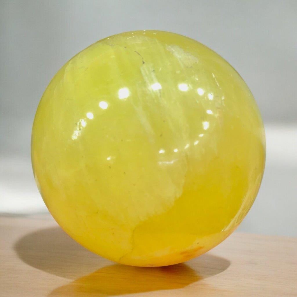 Honey Calcite Sphere 350 Grams (1 of 1)