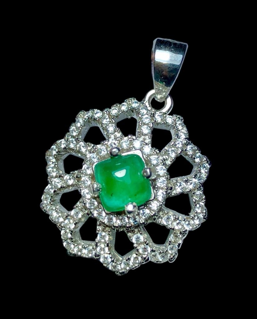 Emerald Pendant, Promise Jewelry, Very Unique Jewelry (1 of 5)