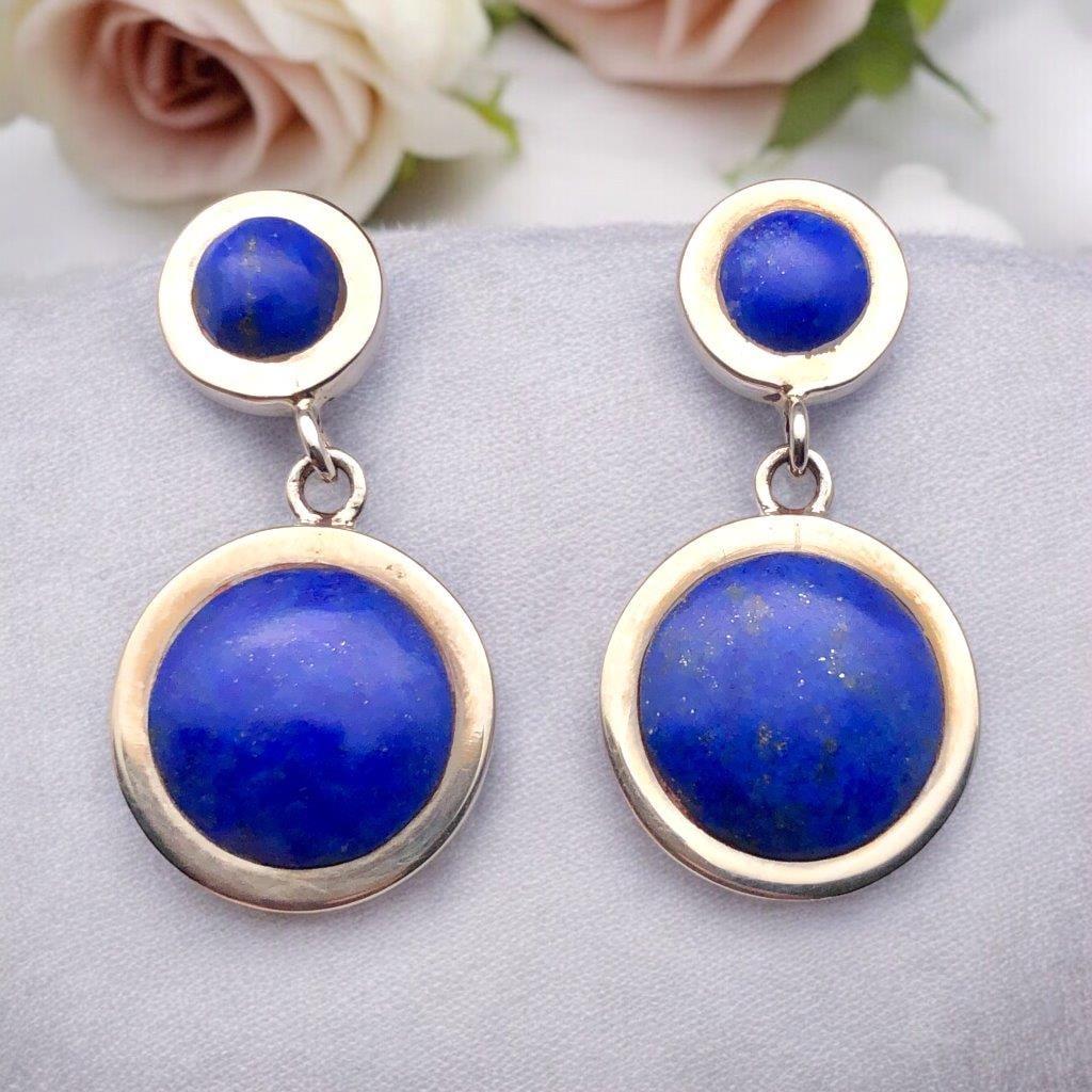 AAA Quality Sterling Silver Lapis Earrings (1 of 3)