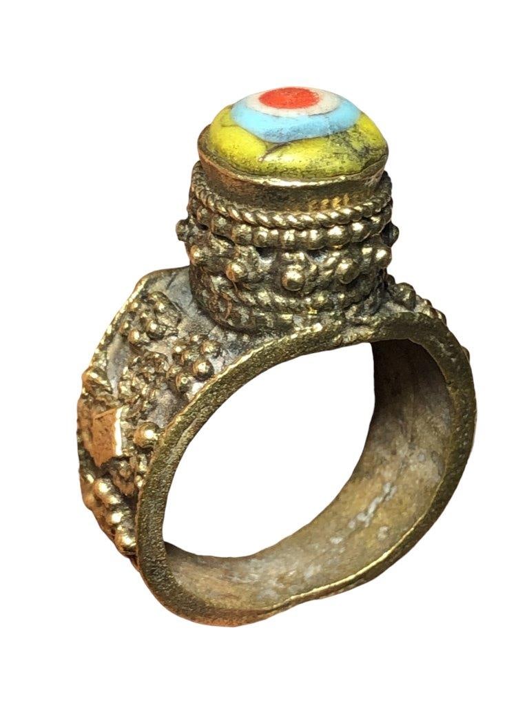 Vintage Style Old Fashion Brass Ring (1 of 4)