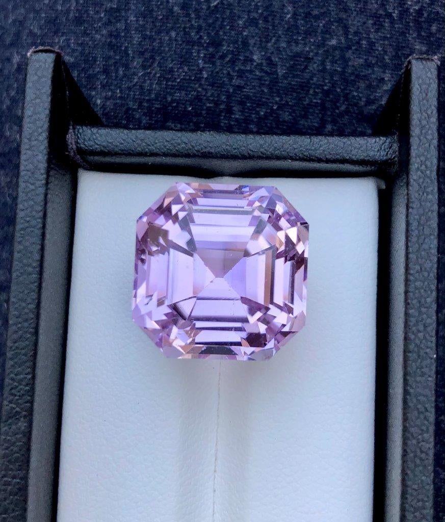 Asscher Cut Pink Kunzite - 31.30 Carats - 17X17X14 mm: Asscher Cut Pink Kunzite - 31.30 Carats - 17X17X14 mmShipping Rate: $15.00 .shipping rates are determined by Parcel weight and destination.Combined shipping: We offer combine shipping on multiple item