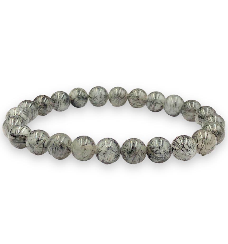 RUTILED QUARTZ Beaded Bracelet: RUTILED QUARTZ Beaded Bracelet Shipping: