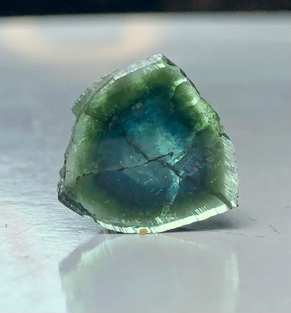 3.30 carats Bi Color Tourmaline Slice - 11X10X3 mm (1 of 2)