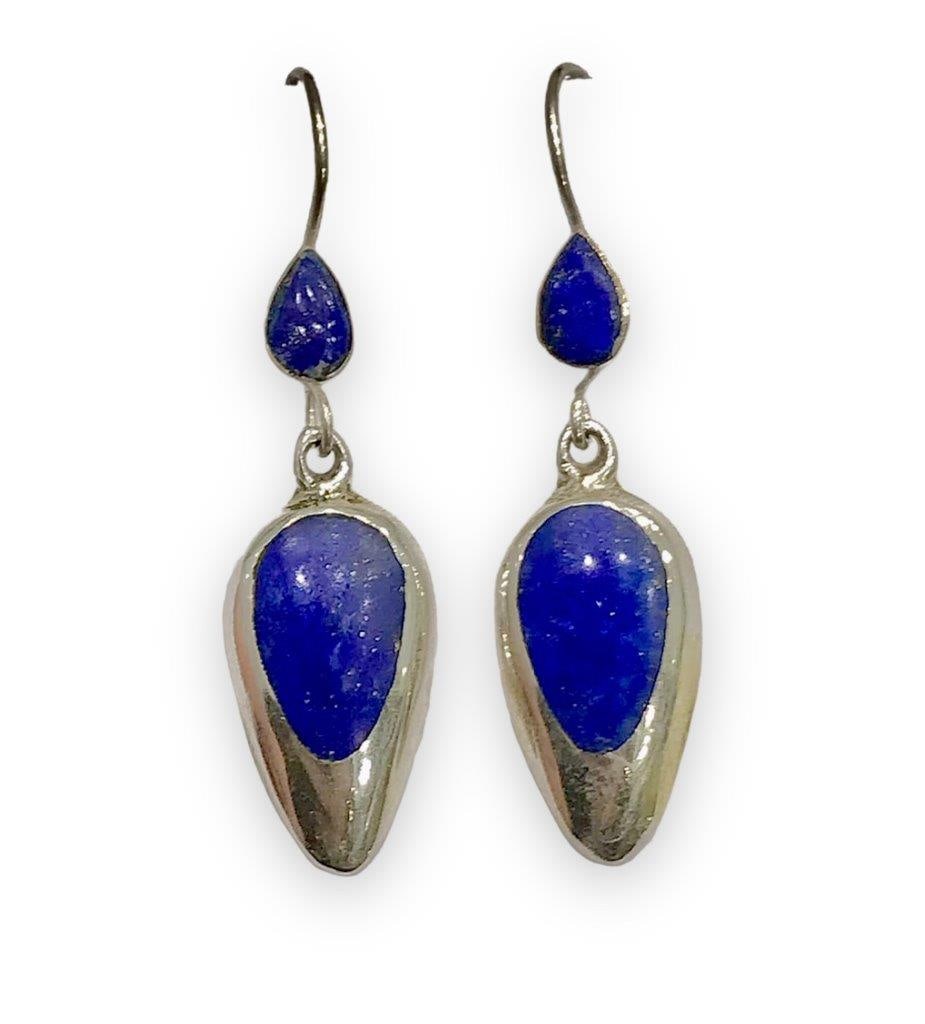 Lapis Earrings Silver, Dark Blue, Pear Shape Stones, Navy Blue Gemstone Jewelry: Lapis Earrings Silver, Dark Blue, Pear Shape Stones, Navy Blue Gemstone JewelryShipping Rate: $23.00 .shipping rates are determined by Parcel weight and destination.Combined shipping: We offer combine