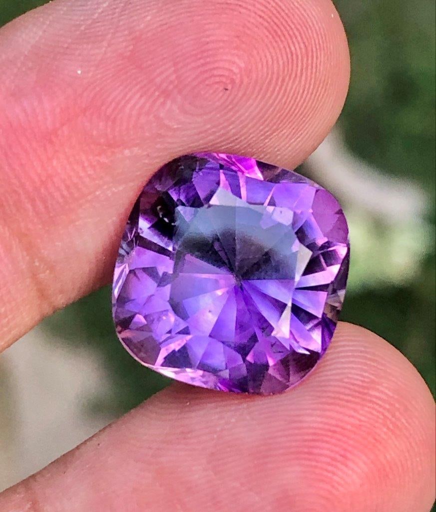 11.25 Cts Natural Amethyst Loose Gemstone - 14X14X10 mm: Beautiful 11.25 Cts Natural Amethyst Loose Gemstone - 14X14X10 mm, this natural February birthstone is ideal for custom rings, pendants, fine jewelry designs, gemstone collections, or thoughtful gifts