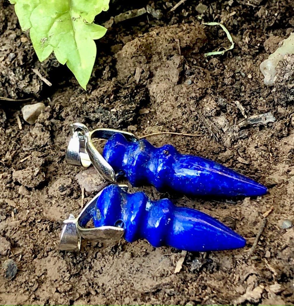 Royal Blue Natural Lapis Lazuli Paired Pendants (1 of 2)