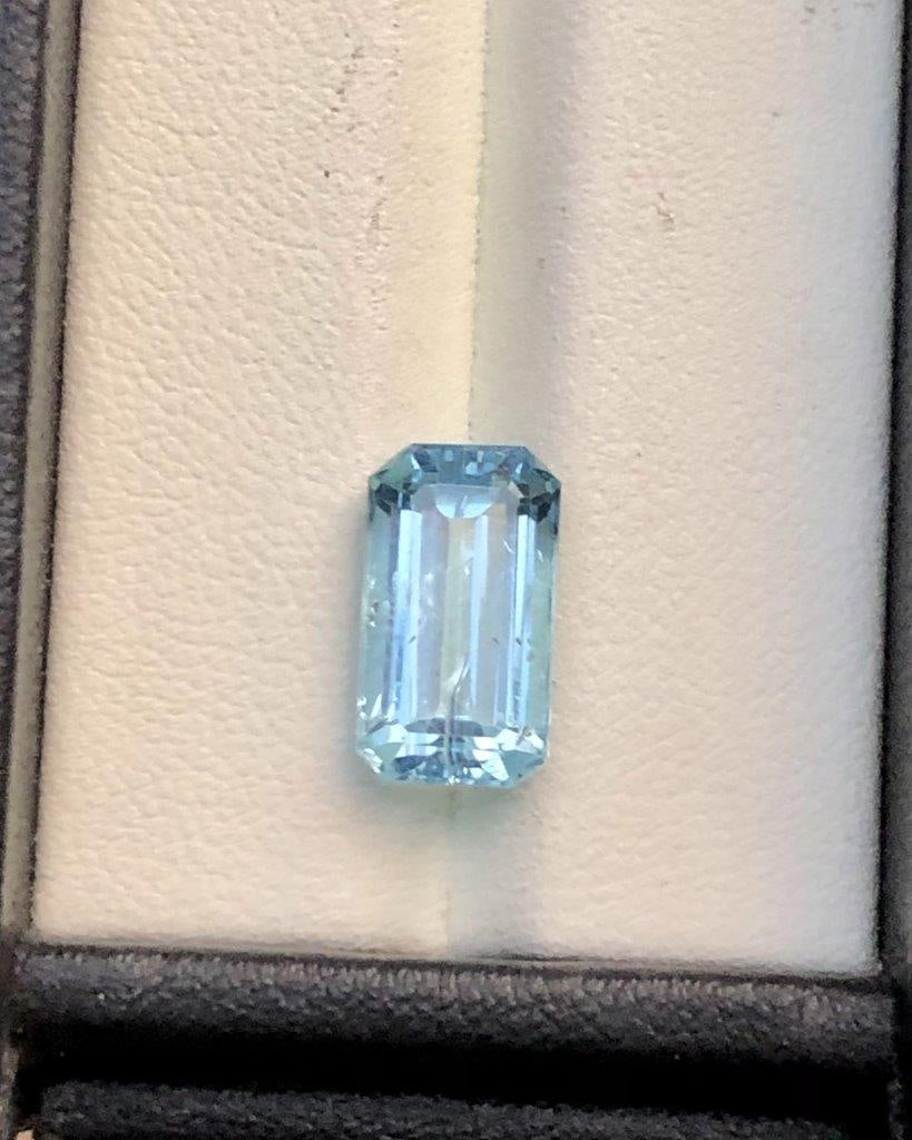 4.60 Carats Natural Aquamarine Gemstone - 14X8X6 mm: 4.60 Carats Natural Aquamarine Gemstone - 14X8X6 mm Choose design of your own and we will make it for youWe accept custom order in Sterling Silver, Gold and Platinum in WholeSale PriceColored Gems Dia