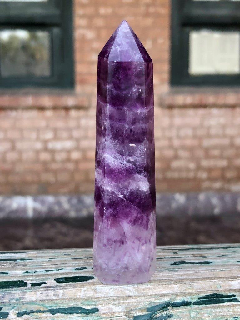 75g Natural Fluorite Crystal Tower ? 8.5 cm Obelisk Point, Polished Healing Energy Stone (1 of 5)