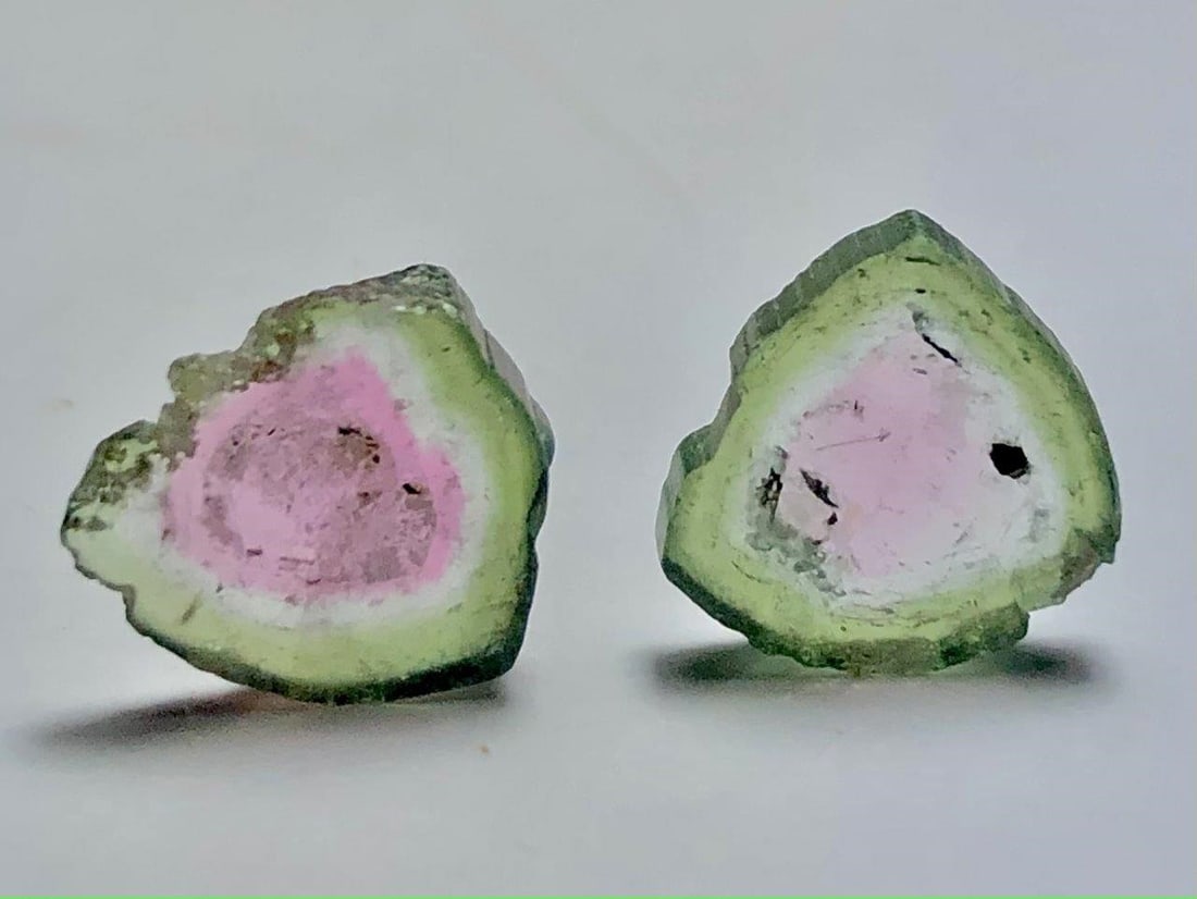 4.70 Carats watermelon tourmaline slices: 4.70 Carats watermelon tourmaline slices: WorldwideShipping Rate: $23.00 .shipping rates are determined by Parcel weight and destination.Combined shipping: We offer combine shipping on multiple items 