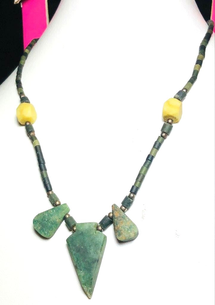 Green Jade Pendant Necklace: Green Jade Pendant Necklace, Boho Crystal Necklace Jewelry Shipping: $23.00. Shipping rates are determined by Parcel weight and destination.
