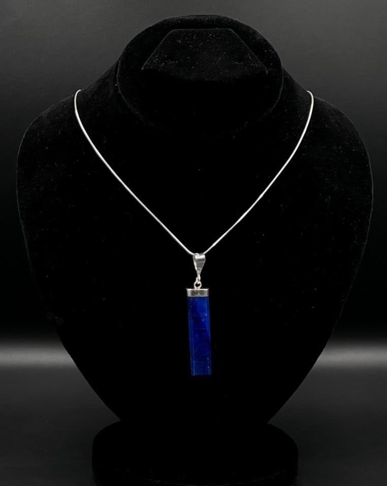 Blue Lapis lazuli Pendant Necklace: Blue Lapis lazuli Pendant Necklace Shipping: