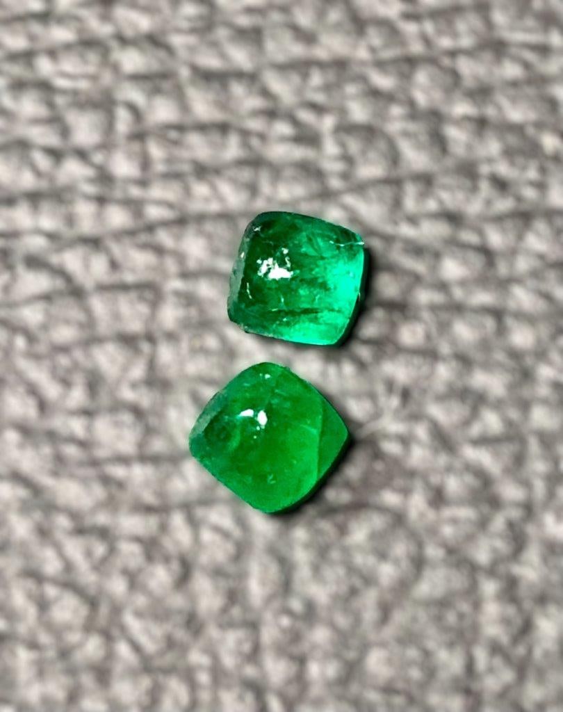 0.65 Carats Paired Emerald Cabs (1 of 4)