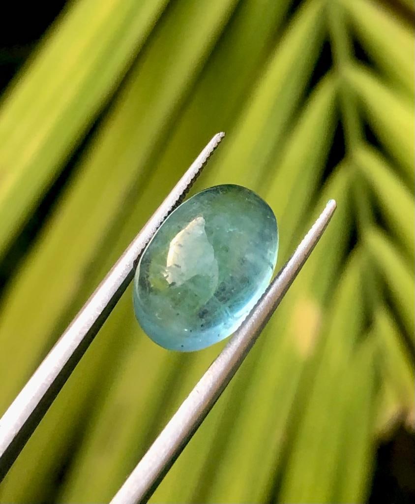 5.80 Crts Natural Aquamarine Cab - 14X9X6 mm: 5.80 Crts Natural Aquamarine Cab - 14X9X6 mm SHIPPING: 23$