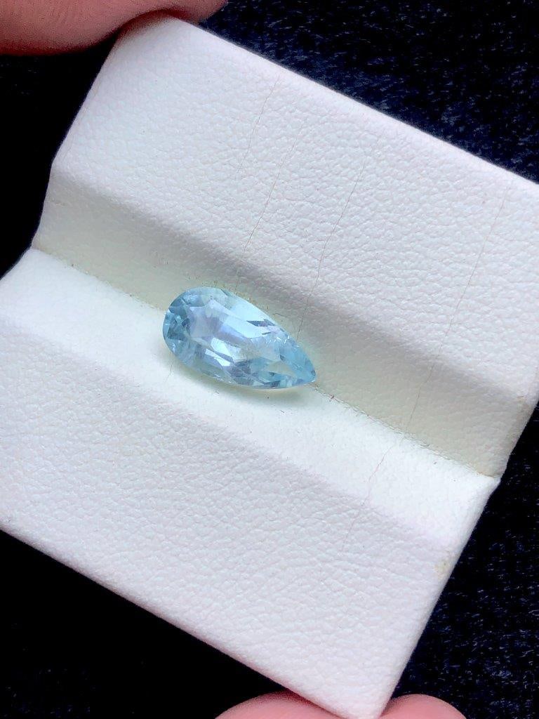 2.45 Carats Pear SHape Natural Aquamarine Gemstone Nigeria - 12X6X5 mm: 2.45 Carats Pear SHape Natural Aquamarine Gemstone Nigeria - 12X6X5 mmShipping: