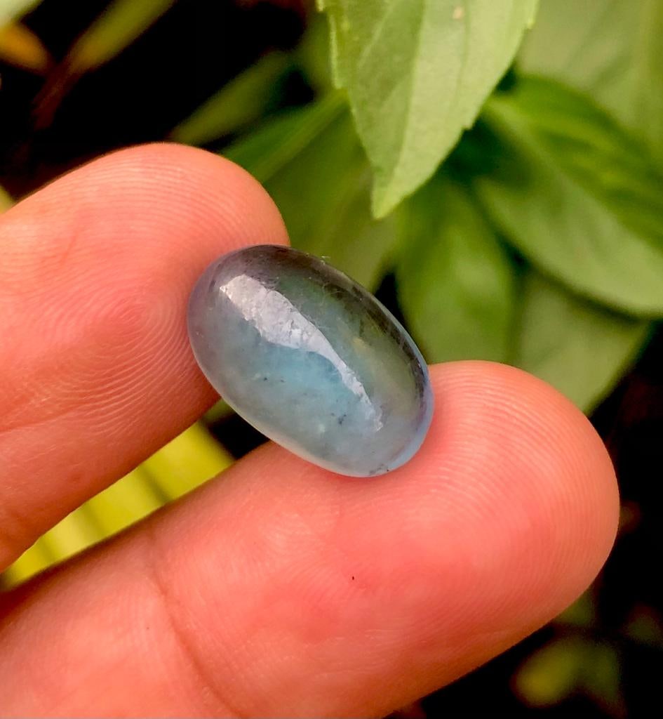 7 Carats Deep Blue Natural Aquamarine Cab - 16X10X6 mm: 7 Carats Deep Blue Natural Aquamarine Cab - 16X10X6 mm Shipping: