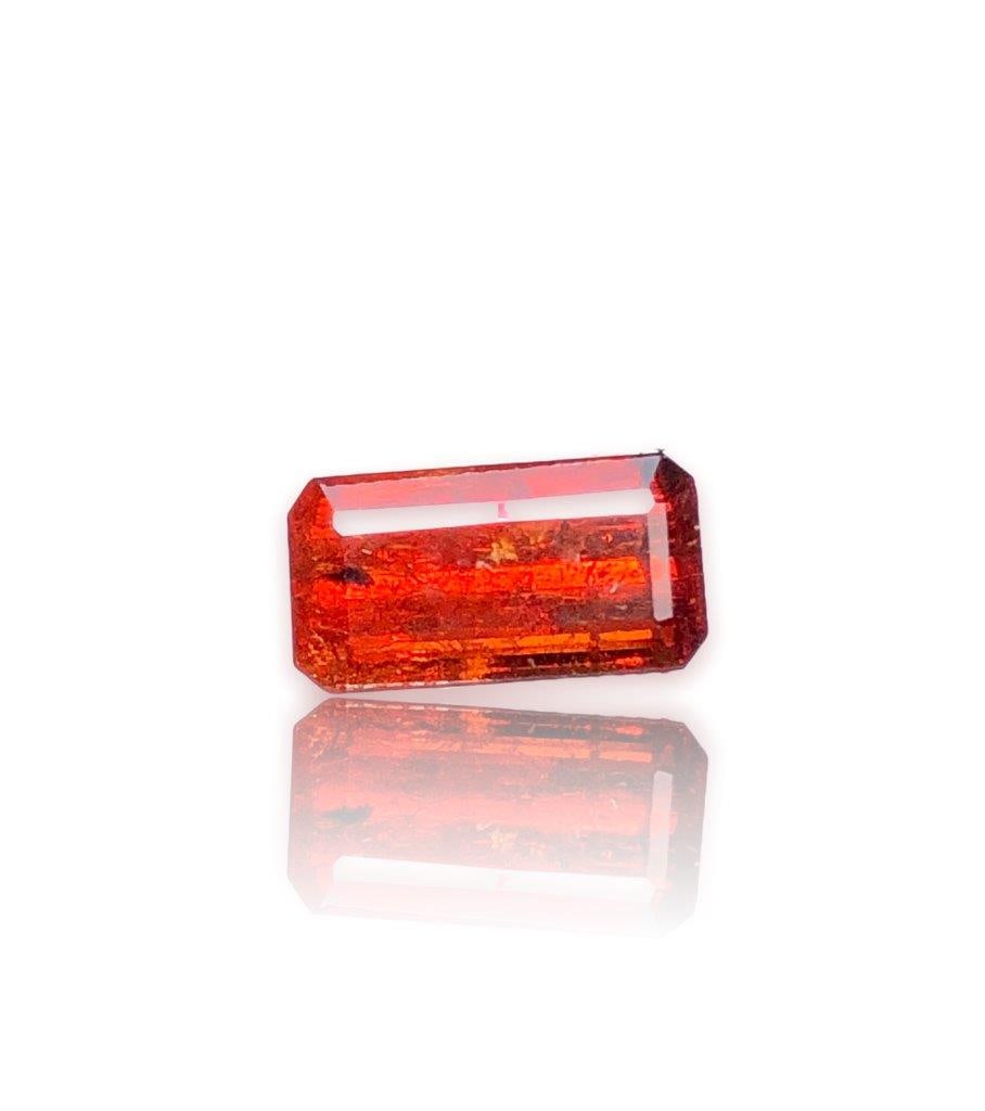 Emerald Cut Hessonite Garnet - 2 Carats - 10X5X4 mm: Emerald Cut Hessonite Garnet - 2 Carats - 10X5X4 mm Shipping: