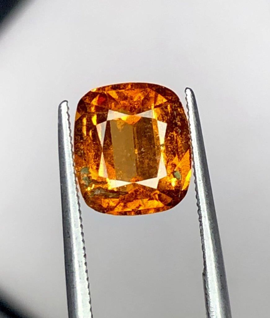 2.80 Carats Natural Hessonite Garnet Gemstone - 8X8X5 mm: 2.80 Carats Natural Hessonite Garnet Gemstone - 8X8X5 mm Shipping: