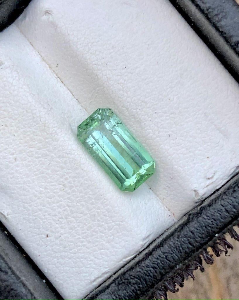 1.20 Carats Natural Mint Green Tourmaline - 9X4X3 mm: 1.20 Carats Natural Mint Green Tourmaline - 9X4X3 mm Shipping: