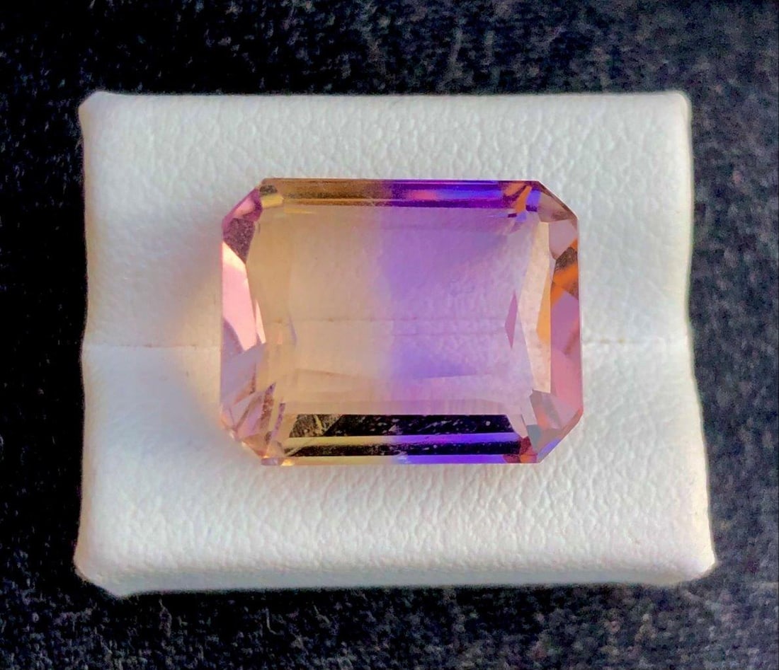 Bolivian Ametrine Gemstones - 9.95 CARATS - 14X12X7 mm: Bolivian Ametrine Gemstones - 9.95 CARATS - 14X12X7 mmShipping Rate: $15.00 .shipping rates are determined by Parcel weight and destination.Combined shipping: We offer combine shipping on multiple ite