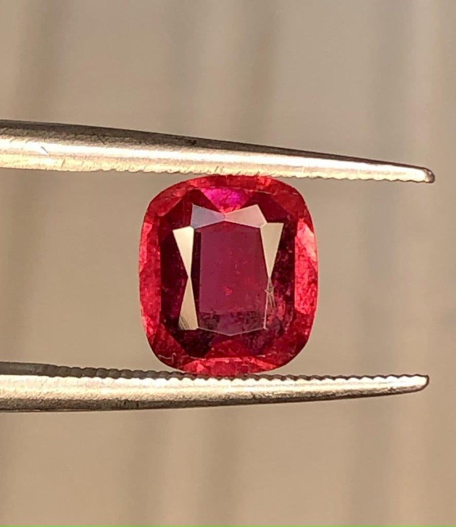 Rubelite Tourmaline Gemstone - 1.50 Carats - 8X7X3 mm: Rubelite Tourmaline Gemstone - 1.50 Carats - 8X7X3 mmShipping Rate: $15.00 .shipping rates are determined by Parcel weight and destination.Combined shipping: We offer combine shipping on multiple item