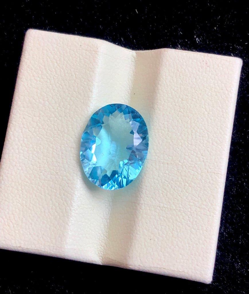 10.80 carats AAA Quality Laser cut Swiss Blue Topaz 16?12?7.5 mm: 10.80 carats AAA Quality Laser cut Swiss Blue Topaz 16?12?7.5 mmShipping: FREE Shipping rates are determined by Parcel weight and destination.