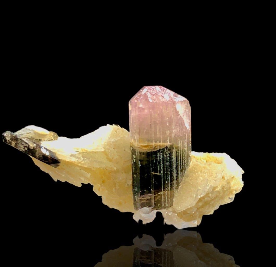 Beautiful Pink CAP Tourmaline Crystal On Matrix - 7.5 Grams - 36X20 mm (1 of 5)
