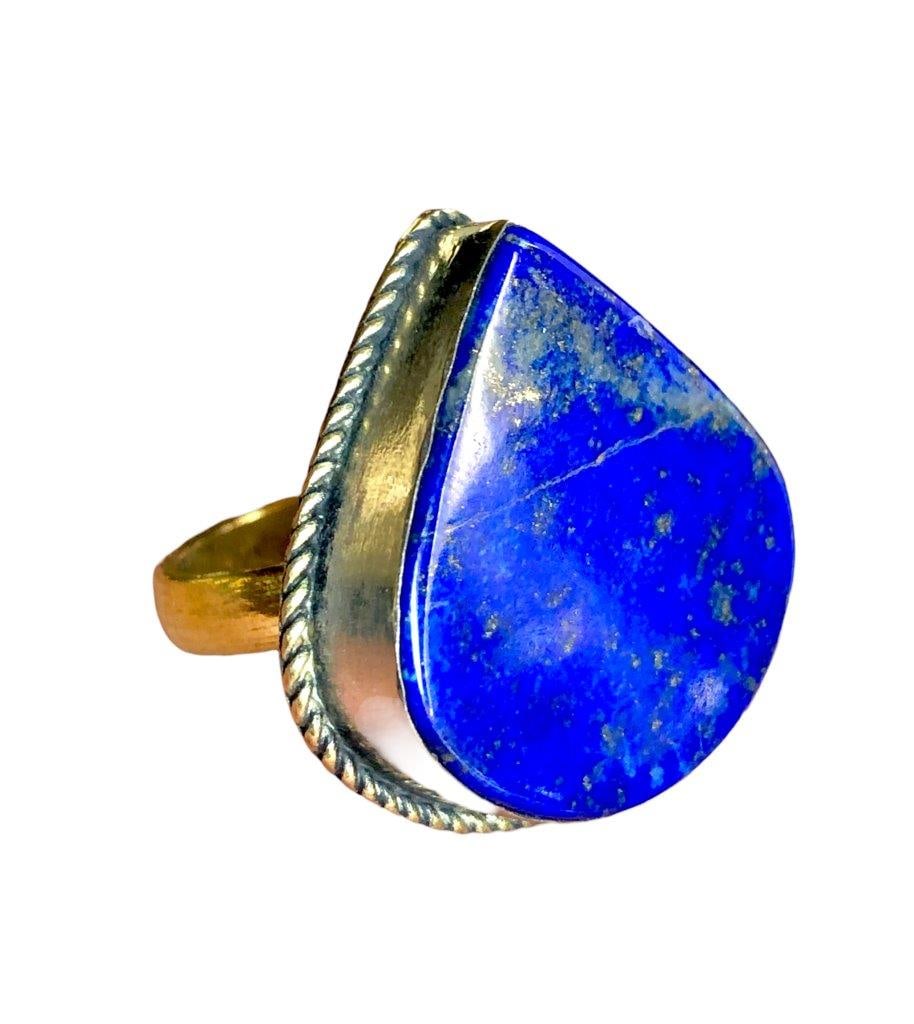 Handamde Heart Shape Lapis Lazuli Ring in Gale (1 of 6)