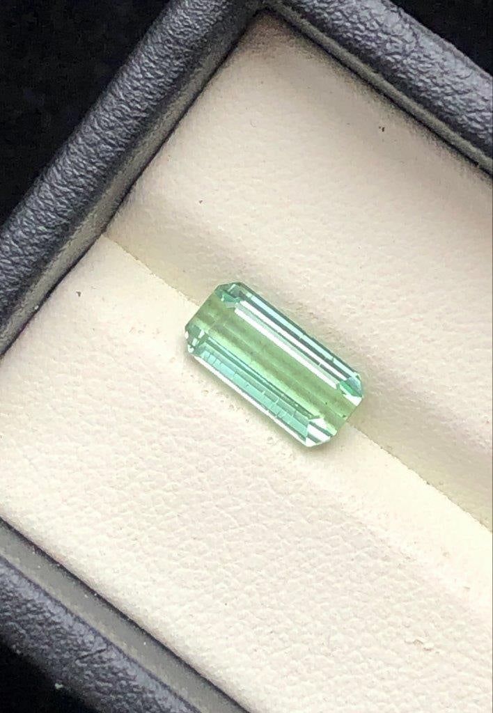 2.10 Carats Mint Green Tourmaline Gemstone 11x5x4 mm Natural Loose Tourmaline: Elegant 2.10 carats natural mint green tourmaline gemstone featuring a refreshing green color and beautiful clarity. Measuring 11x5x4 mm, this loose tourmaline is perfect for rings, pendants, custom j