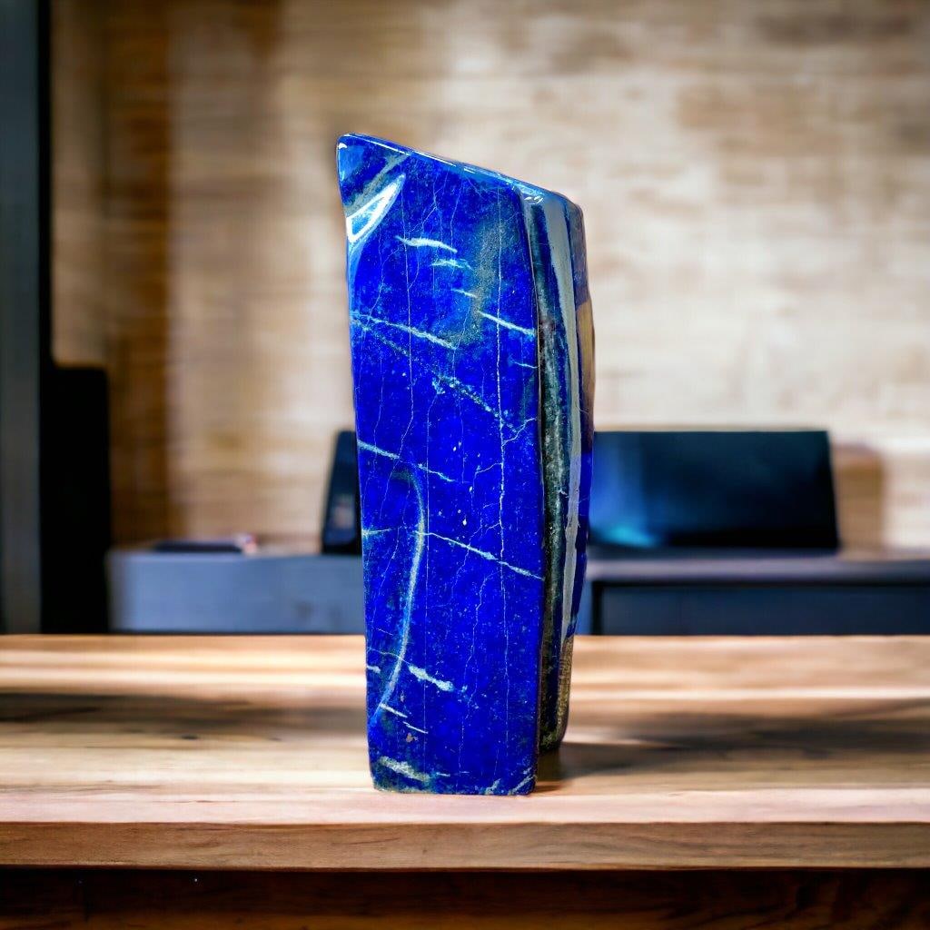 8.4 kg AAA+ Grade Self Standing Royal Blue Lapis Lazuli Polished Freeform Tumbled @Afghan -: 8.4 kg AAA+ Grade Self Standing Royal Blue Lapis Lazuli Polished Freeform Tumbled @Afghan - 37.5X13X10 CMShipping Rate: FREE SHIPPING.00 .shipping rates are determined by Parcel weight and destination