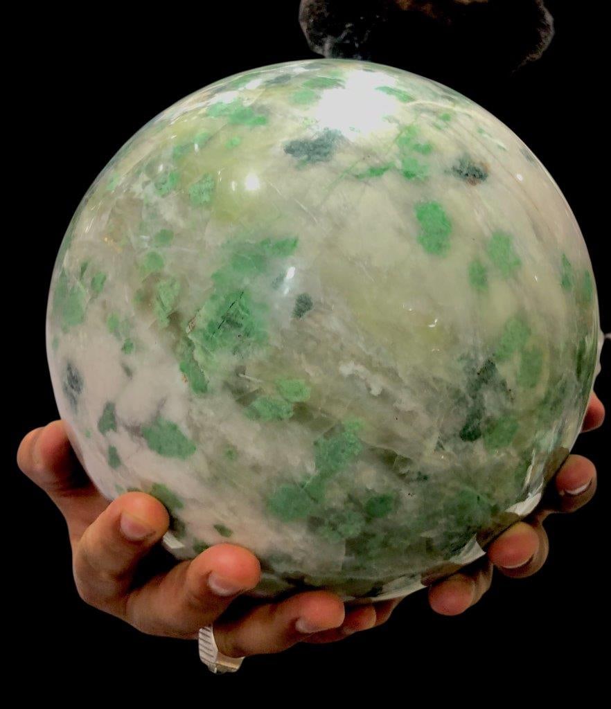 22 KG Huge Rare Jade Sphere Large Polished Green Crystal Mineral Specimen 48lbs Statement Nephrite (1 of 4)