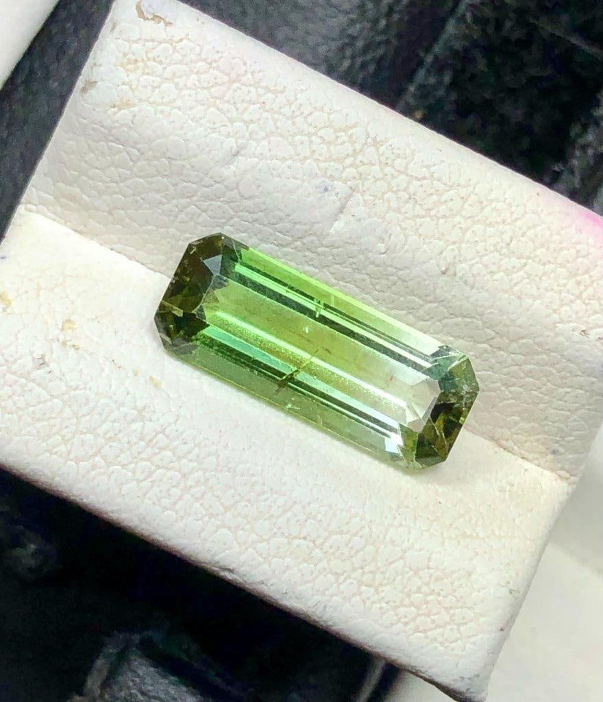 Bi Color Mint Green Tourmaline Gemstone - 2.35 Carats - 13X5X4 mm: Bi Color Mint Green Tourmaline Gemstone - 2.35 Carats - 13X5X4 mm SHIPPING: 23$