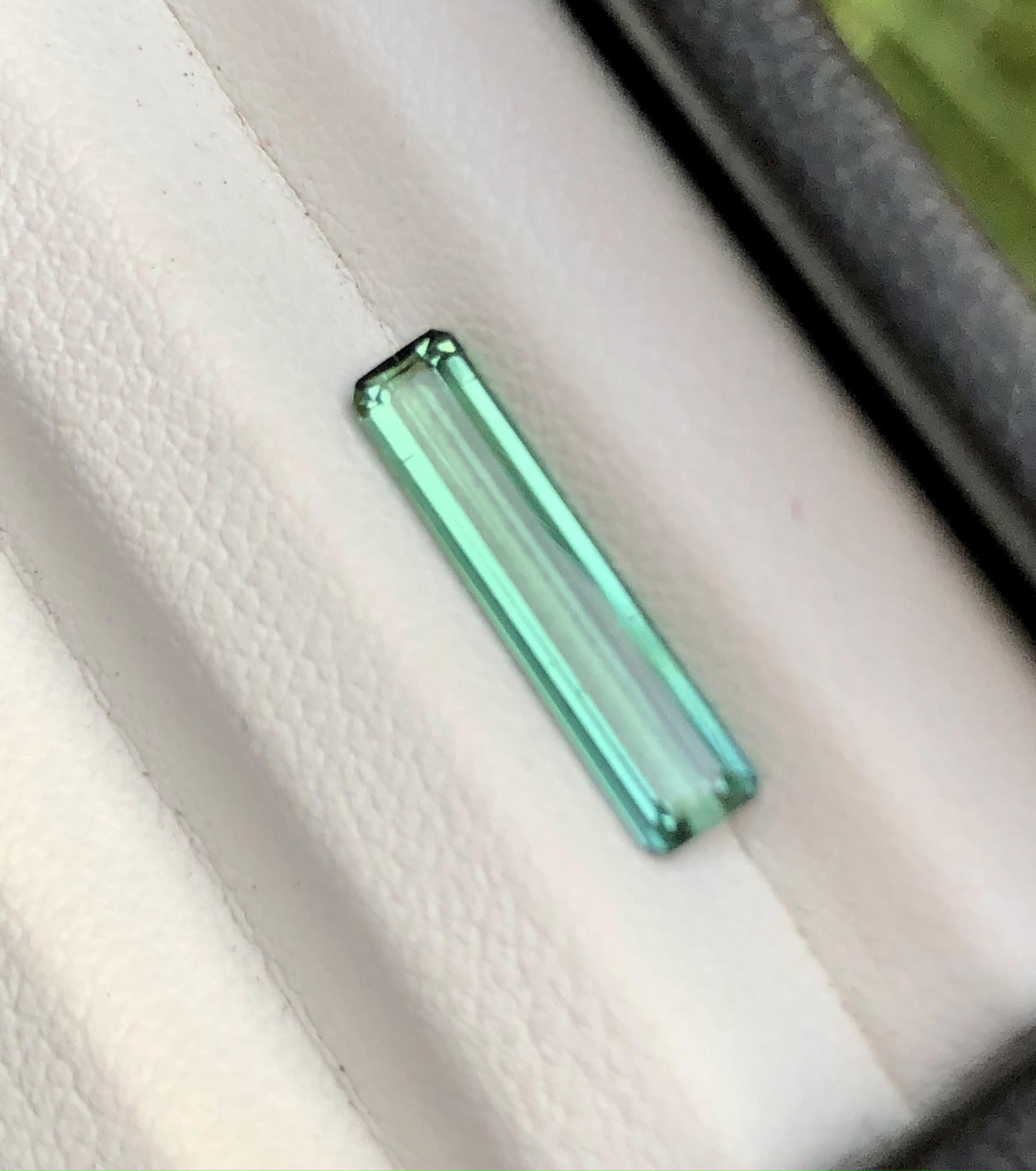 Greenish Tourmaline Gemstone - 1.50 Carats - 16X4X3 mm: Greenish Tourmaline Gemstone - 1.50 Carats - 16X4X3 mm SHIPPING: 23$