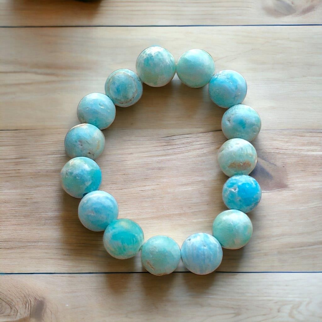 Amazing Carrabian Calcite Beaded Bracelet: Amazing Carrabian Calcite Beaded Bracelet Shipping: