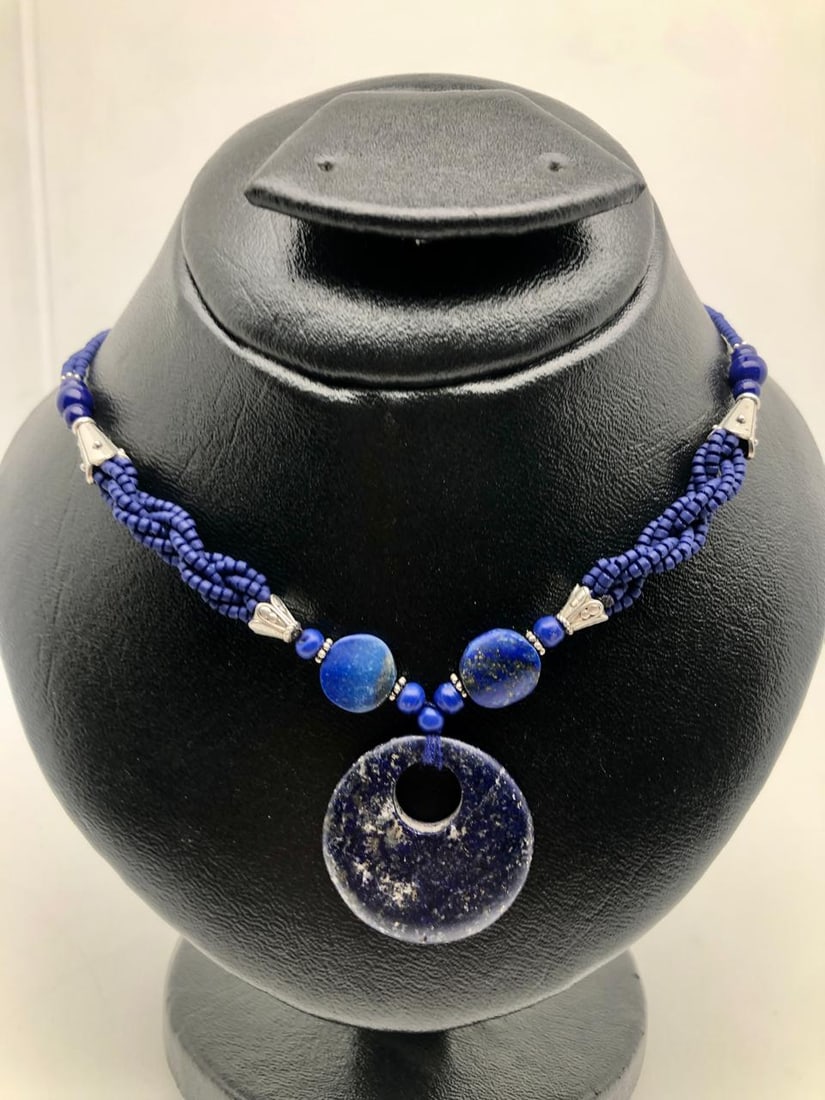 Lapis Lazuli Copper Necklace December Birthstone JewelR: Lapis Lazuli Copper Necklace December Birthstone JewelR Shipping: