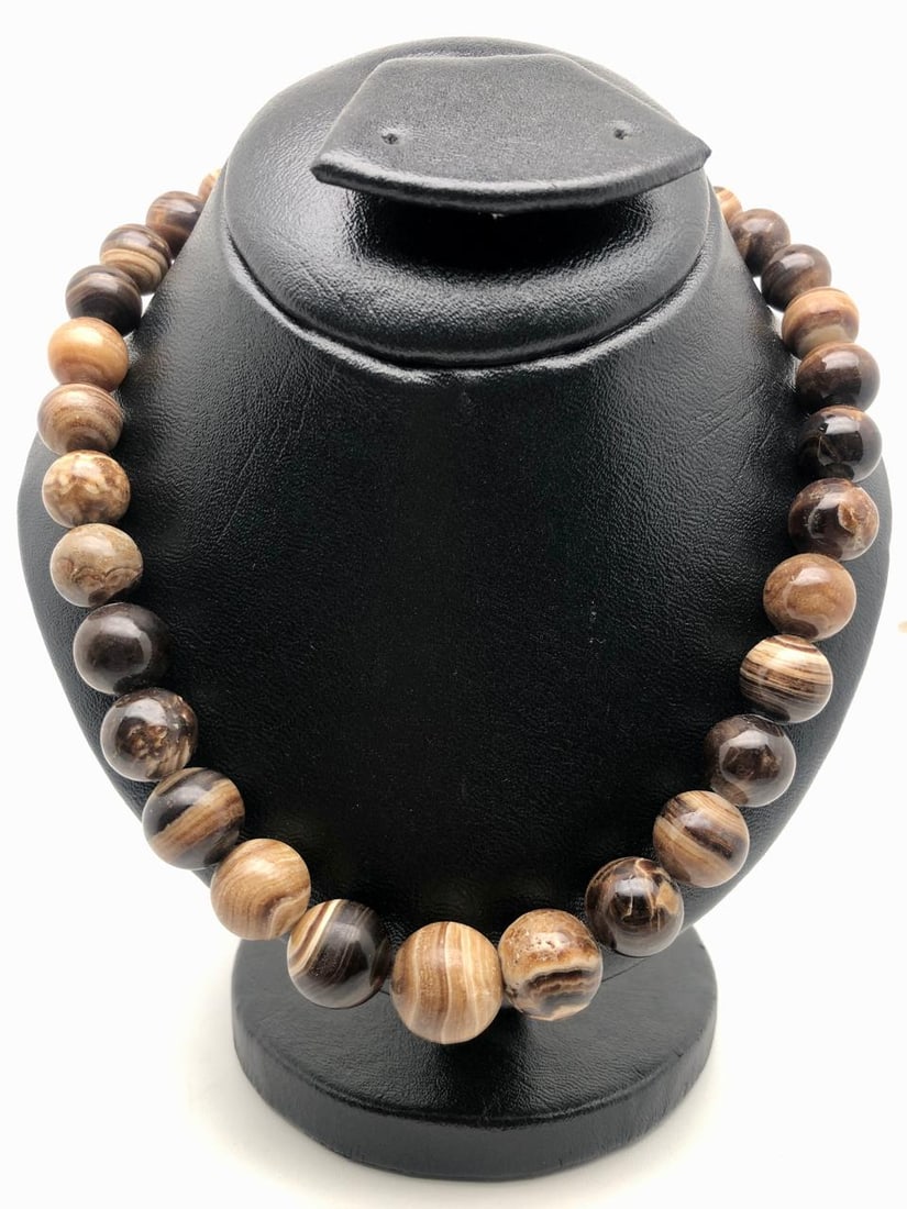 Handmade Choclate Calcite Bead Necklace ? Healing Crystal Gemstone: Handmade Choclate Calcite Bead Necklace ? Healing Crystal Gemstone Shipping: