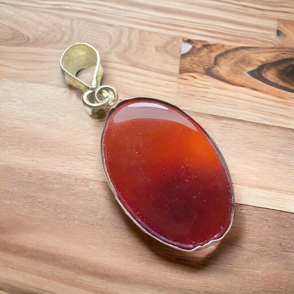 Orange Agate Pendant Natural Healing Jewelry (1 of 3)