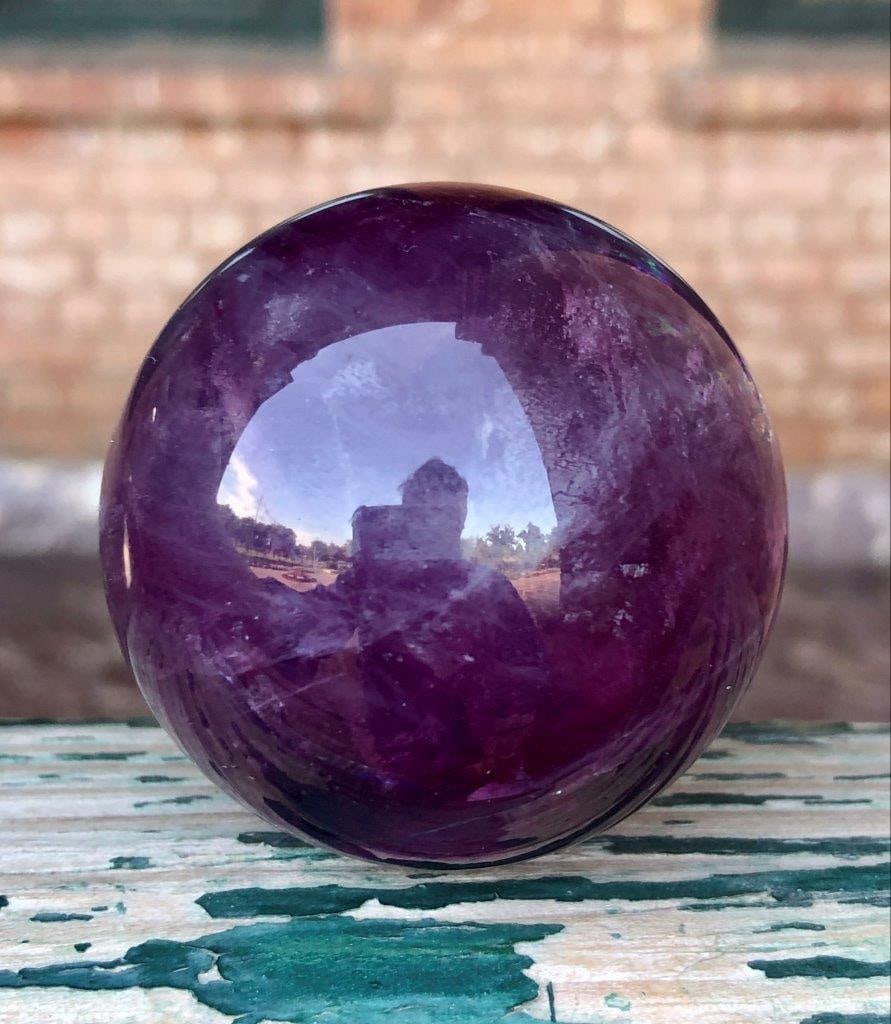 230g Natural Fluorite Sphere ? Polished Crystal Ball, Clarity & Focus Healing Stone (1 of 6)