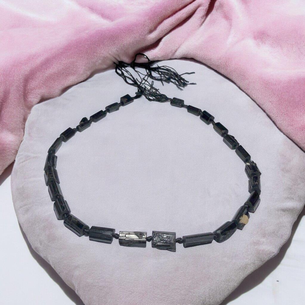 Natural Black Tourmaline Crystals Necklace (1 of 3)
