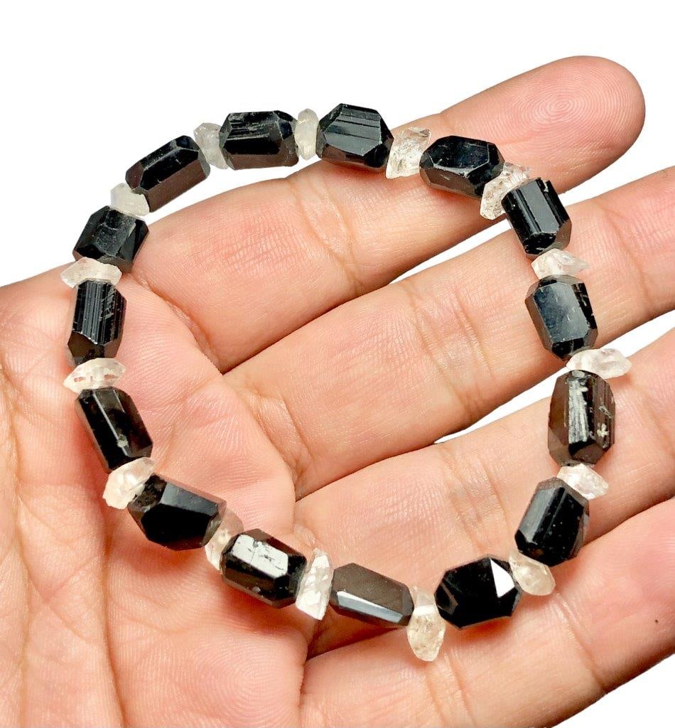 Black Tourmaline Quartz Bracelet Chakra Energy Healing Protection (1 of 2)