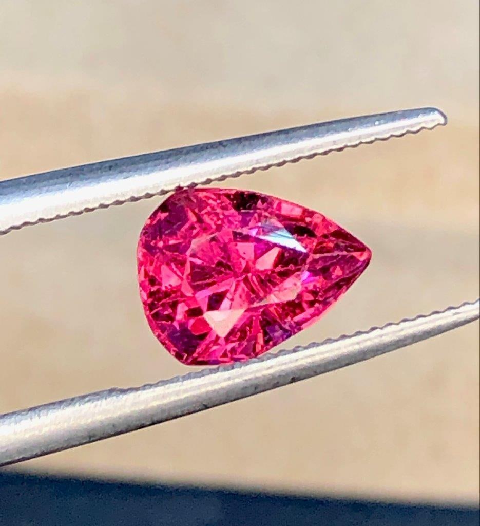 1.30 Carats Pear Shape rubelite Tourmaline - 8X6X5 mm: 1.30 Carats Pear Shape rubelite Tourmaline - 8X6X5 mm Shipping Rate: $15.00 .shipping rates are determined by Parcel weight and destination.Combined shipping: We offer combine shipping on multiple ite