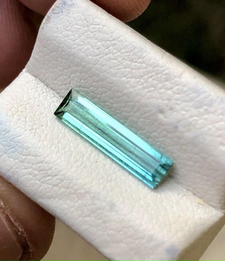 0.90 Carats Bluish Green Tourmaline Gemstone - 13X4X3 mm: 0.90 Carats Bluish Green Tourmaline Gemstone - 13X4X3 mm SHIPPING: 23$ Worldwide