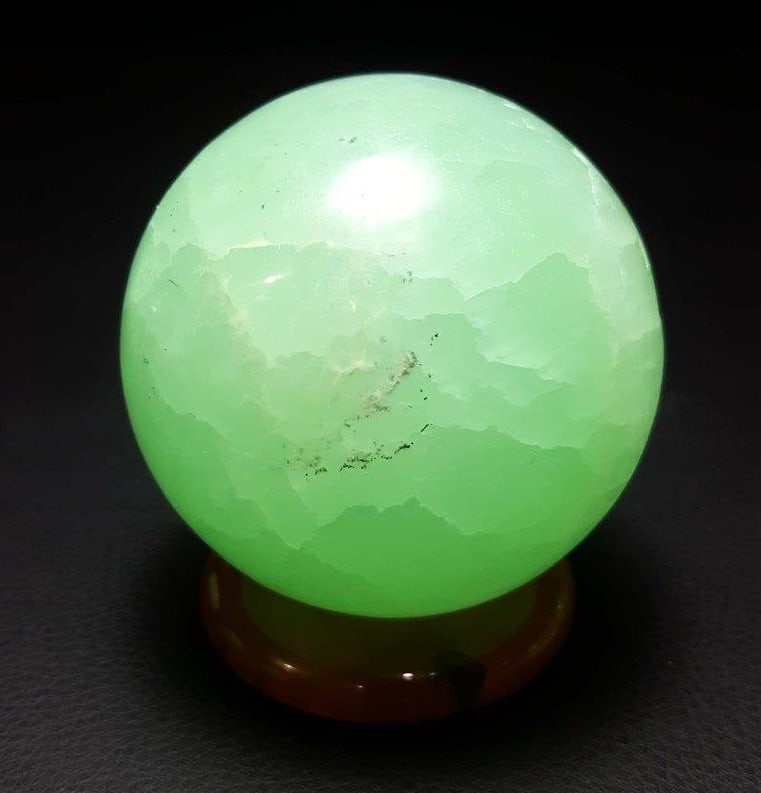 467 Grams Bright Green Pistachio Calcite Ball (1 of 3)