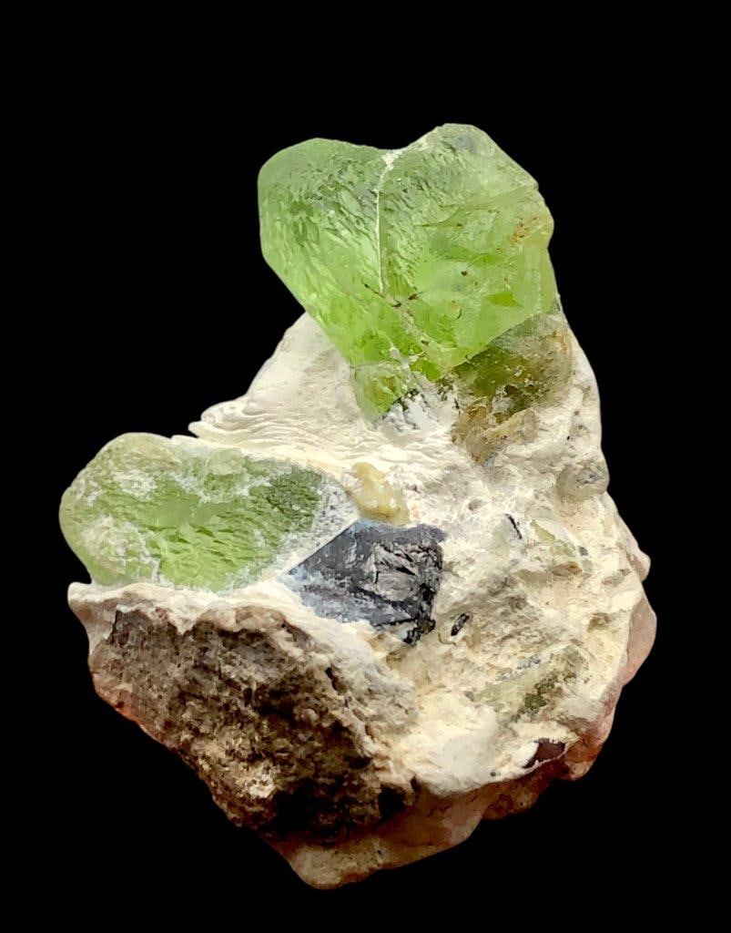 Peridot crystal combined hematite Mineral Specimen - 13 Grams -34X25X18 mm (1 of 4)