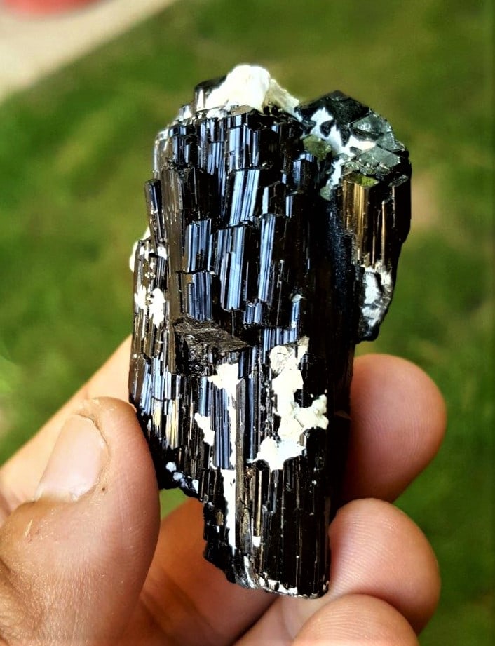 Black Tourmaline in Matrix Specimen - 61 Grams: Unusual Shape Black Tourmaline in Matrix Specimen - 61 Grams - 62X34X25 mmShipping Rate: $23.00 .shipping rates are determined by Parcel weight and destination.Combined shipping: We offer combine ship