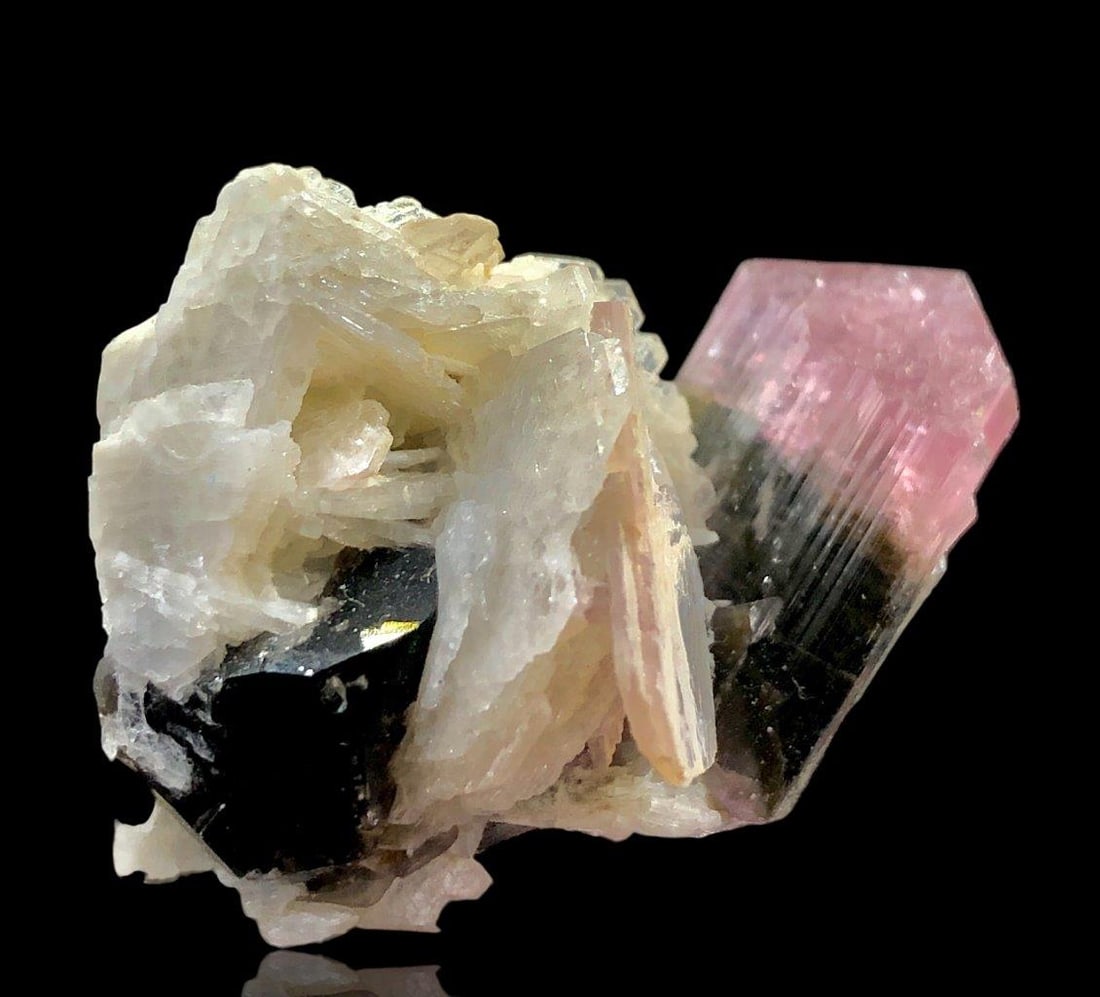 Beautiful Pink CAP Tourmaline Crystal On Matrix - 16 Grams - 35X20 mm: Beautiful Pink CAP Tourmaline Crystal On Matrix - 16 Grams - 35X20 mm Shipping Rate: $23.00 .shipping rates are determined by Parcel weight and destination.Combined shipping: We offer combine shipping