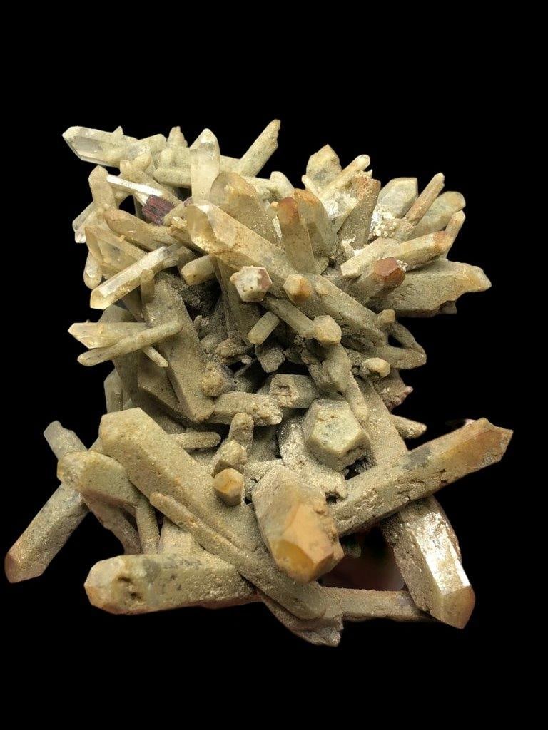 Natural Chlorine Quartz Crystals Cluster Mineral Specimen (1 of 3)